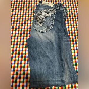 Miss me Distressed Blue Jeans 28x29